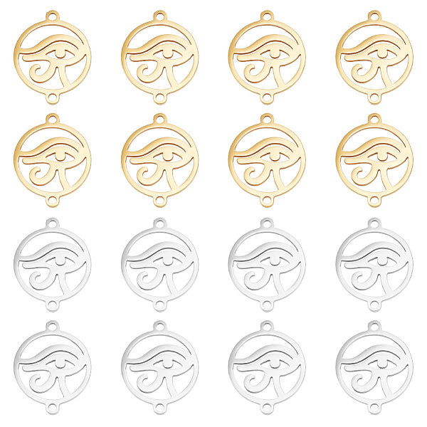 PandaHall Unicraftale 16Pcs 2 Colors 201 Stainless Steel Connector Charms, Flat Round with Eye of Horus Links, Golden & Stainless Steel...
PandaHall Unicraftale 16Pcs 2 Colors 201 Stainless Steel Connector Charms, Flat Round with Eye of Horus Links, Golden & Stainless Steel...