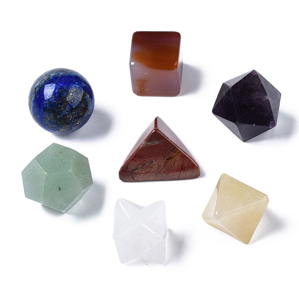 PandaHall Natural Mixed Gemstone Beads, No Hole/Undrilled, Chakra Style, for Wire Wrapped Pendant Making, 3D Shape, Round & Cube & Triangle...
PandaHall Natural Mixed Gemstone Beads, No Hole/Undrilled, Chakra Style, for Wire Wrapped Pendant Making, 3D Shape, Round & Cube & Triangle...