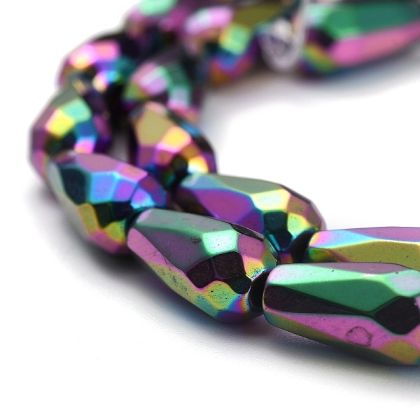 PandaHall Rainbow Electroplate Non-magnetic Synthetic Hematite Beads Strands, Faceted, Teardrop, Multi-color Plated, 12x6x5.5mm, Hole: 1mm...
PandaHall Rainbow Electroplate Non-magnetic Synthetic Hematite Beads Strands, Faceted, Teardrop, Multi-color Plated, 12x6x5.5mm, Hole: 1mm...