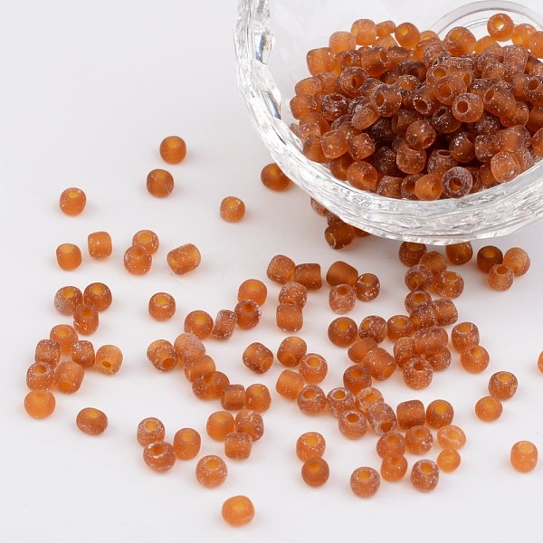 PandaHall 6/0 Frosted Round Glass Seed Beads, Coconut Brown, Size: about 4mm in diameter, hole:1.5mm, about 495pcs/50g Glass Brown
PandaHall 6/0 Frosted Round Glass Seed Beads, Coconut Brown, Size: about 4mm in diameter, hole:1.5mm, about 495pcs/50g Glass Brown