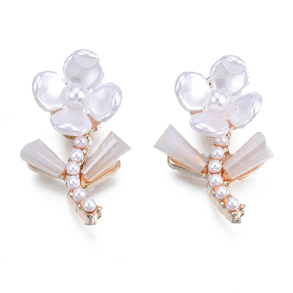PandaHall Opaque White Resin Pendants, with Rack Plating Golden Tone Alloy Flindings and Glass Leaves, Cadmium Free & Lead Free, Flower...
PandaHall Opaque White Resin Pendants, with Rack Plating Golden Tone Alloy Flindings and Glass Leaves, Cadmium Free & Lead Free, Flower...
