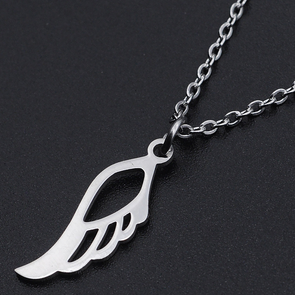 PandaHall 201 Stainless Steel Pendant Necklaces, with Cable Chains and Lobster Claw Clasps, Wing, Stainless Steel Color, 15.74 inch(40cm)...
PandaHall 201 Stainless Steel Pendant Necklaces, with Cable Chains and Lobster Claw Clasps, Wing, Stainless Steel Color, 15.74 inch(40cm)...
