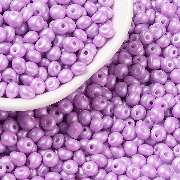 PandaHall 6/0 Glass Seed Beads, Opaque Colours Luster, Teardrop, Plum, 4~5x4~4.5x3~4mm, Hole: 0.8~0.9mm, about 5625pcs/pound Glass Teardrop..., Purple
PandaHall 6/0 Glass Seed Beads, Opaque Colours Luster, Teardrop, Plum, 4~5x4~4.5x3~4mm, Hole: 0.8~0.9mm, about 5625pcs/pound Glass Teardrop..., Purple