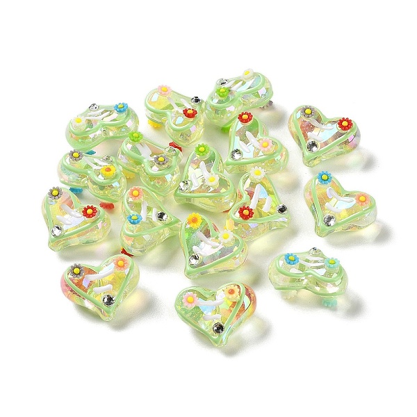 PandaHall Valentine's Day Transparent Acrylic Beads, with Enamel, Heart, Pale Green, 16x20~21x12~13mm, Hole: 1.5~1.6mm Acrylic Heart
PandaHall Valentine's Day Transparent Acrylic Beads, with Enamel, Heart, Pale Green, 16x20~21x12~13mm, Hole: 1.5~1.6mm Acrylic Heart
