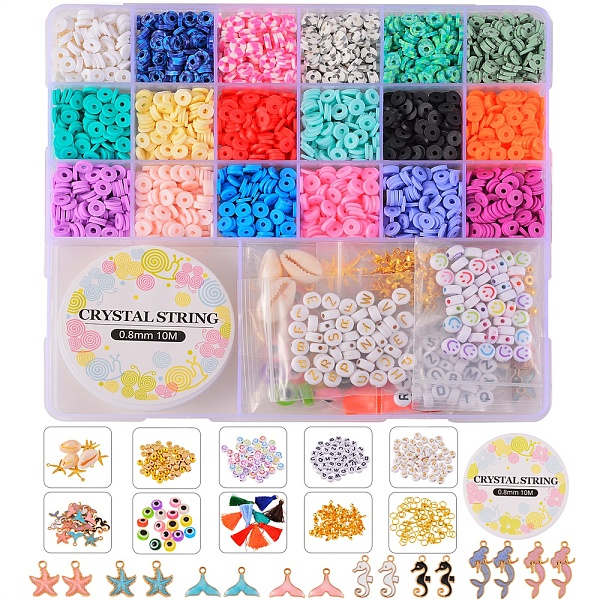 PandaHall Polymer Clay Beads Kit for DIY Jewelry Set Making, Including Polymer Clay & CCB Plastic & Resin & Acrylic & Natural Cowrie Shell..., Multicolor
PandaHall Polymer Clay Beads Kit for DIY Jewelry Set Making, Including Polymer Clay & CCB Plastic & Resin & Acrylic & Natural Cowrie Shell..., Multicolor