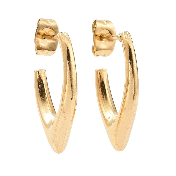 PandaHall Ion Plating(IP) 304 Stainless Steel V-shape Stud Earrings, Half Hoop Earrings for Women, Golden, 21.5x13x3mm, Pin: 0.9mm 304...
PandaHall Ion Plating(IP) 304 Stainless Steel V-shape Stud Earrings, Half Hoop Earrings for Women, Golden, 21.5x13x3mm, Pin: 0.9mm 304...