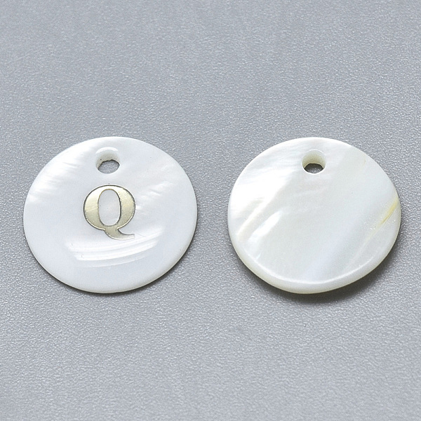 PandaHall Natural White Shell Mother of Pearl Shell Charms, with Iron Sticker, Flat Round with Letter, Letter.Q, 13x2mm, Hole: 1.5mm White...
PandaHall Natural White Shell Mother of Pearl Shell Charms, with Iron Sticker, Flat Round with Letter, Letter.Q, 13x2mm, Hole: 1.5mm White...