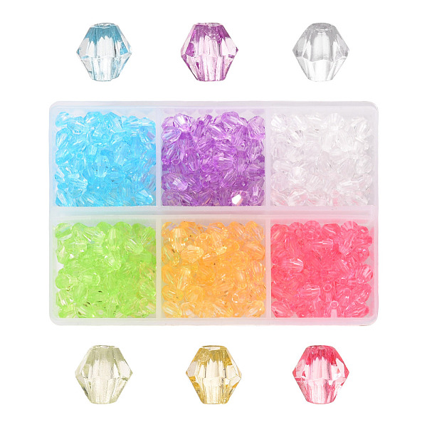 PandaHall Transparent Acrylic Beads, Bicone, Mixed Color, 6x5.5mm, Hole: 2mm, 360pcs/box Acrylic Bicone Multicolor
PandaHall Transparent Acrylic Beads, Bicone, Mixed Color, 6x5.5mm, Hole: 2mm, 360pcs/box Acrylic Bicone Multicolor