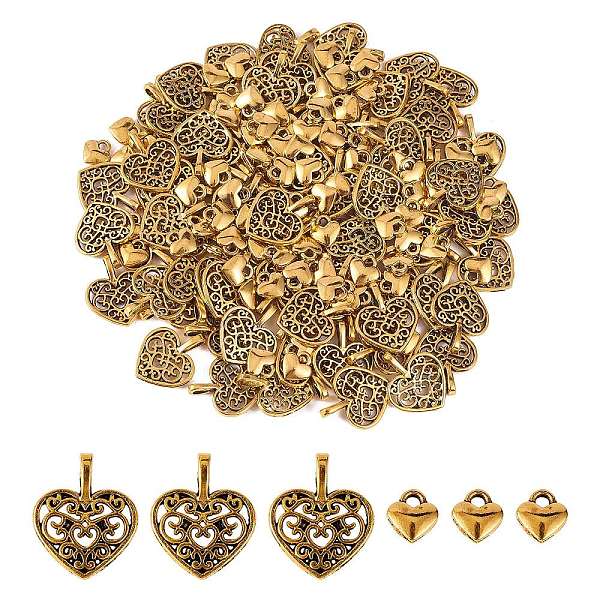 PandaHall 200Pcs 2 Style Tibetan Style Alloy Pendants, Cadmium Free & Nickel Free & Lead Free, Heart, Antique Golden, 8~18x7~15x2~2.5mm...
PandaHall 200Pcs 2 Style Tibetan Style Alloy Pendants, Cadmium Free & Nickel Free & Lead Free, Heart, Antique Golden, 8~18x7~15x2~2.5mm...