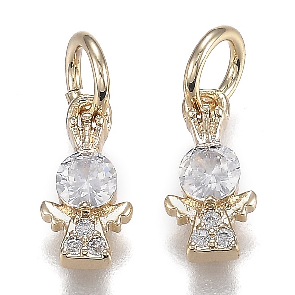 PandaHall Brass Micro Pave Clear Cubic Zirconia Charms, Long-Lasting Plated, with Jump Ring, Angel, Real 18K Gold Plated, 12x6x3mm, inner...
PandaHall Brass Micro Pave Clear Cubic Zirconia Charms, Long-Lasting Plated, with Jump Ring, Angel, Real 18K Gold Plated, 12x6x3mm, inner...