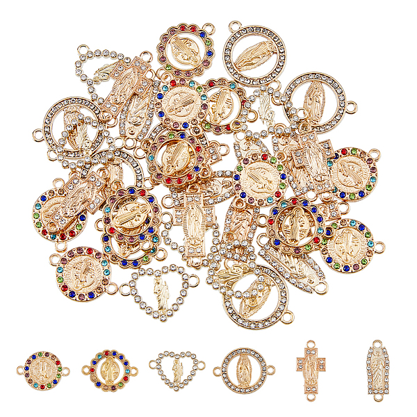 PandaHall DICOSMETIC 36Pcs 6 Styles Religion Alloy Pave Cubic Zirconia Connector Charms, Virgin Mary Links, Light Gold, 15.5~24x9~21x2mm..., Multicolor
PandaHall DICOSMETIC 36Pcs 6 Styles Religion Alloy Pave Cubic Zirconia Connector Charms, Virgin Mary Links, Light Gold, 15.5~24x9~21x2mm..., Multicolor