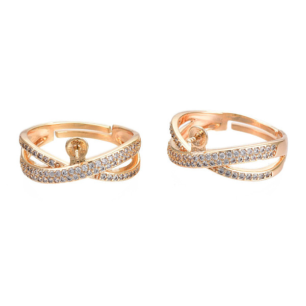 PandaHall Brass Clear Cubic Zirconia Peg Bails Adjustable Ring Settings, for Half Drilled Beads, Cadmium Free & Nickel Free & Lead Free...
PandaHall Brass Clear Cubic Zirconia Peg Bails Adjustable Ring Settings, for Half Drilled Beads, Cadmium Free & Nickel Free & Lead Free...