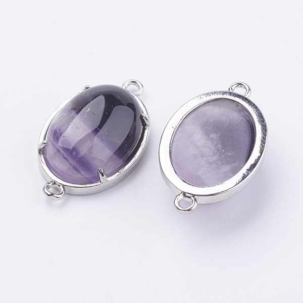 PandaHall Brass Natural Chevron Amethyst Links Connectors, Oval, Platinum, 15~15.5x25.5~26x6.5~7mm, Hole: 1.5~2mm Amethyst Oval
PandaHall Brass Natural Chevron Amethyst Links Connectors, Oval, Platinum, 15~15.5x25.5~26x6.5~7mm, Hole: 1.5~2mm Amethyst Oval