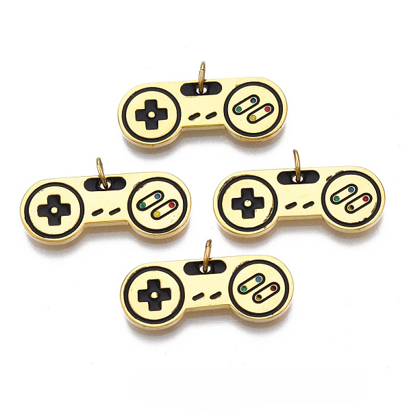 PandaHall 316 Surgical Stainless Steel Pendants, with Jump Rings and Enamel, Game Controller, Real 14K Gold Plated, 8x20x1.5mm, Hole: 2.5mm...
PandaHall 316 Surgical Stainless Steel Pendants, with Jump Rings and Enamel, Game Controller, Real 14K Gold Plated, 8x20x1.5mm, Hole: 2.5mm...