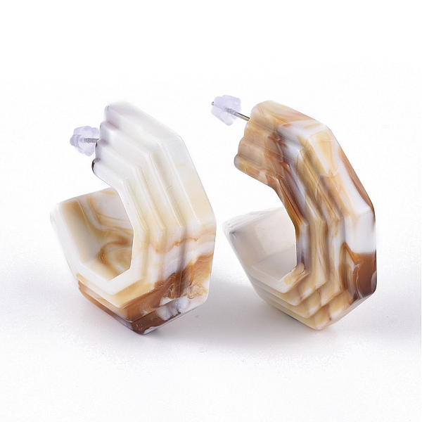 PandaHall Acrylic Stud Earrings, Half Hoop Earrings, with 304 Stainless Steel Stud Earring Findings and Plastic Ear Nuts, White...
PandaHall Acrylic Stud Earrings, Half Hoop Earrings, with 304 Stainless Steel Stud Earring Findings and Plastic Ear Nuts, White...