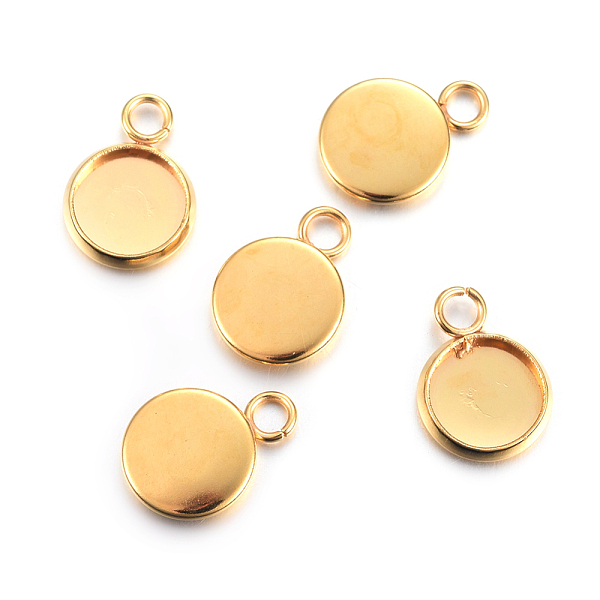 PandaHall 201 Stainless Steel Pendant Cabochon Settings, Plain Edge Bezel Cups, Flat Round, Golden, Tray: 8mm, 13.5x10x2mm, Hole: 2mm 201...
PandaHall 201 Stainless Steel Pendant Cabochon Settings, Plain Edge Bezel Cups, Flat Round, Golden, Tray: 8mm, 13.5x10x2mm, Hole: 2mm 201...