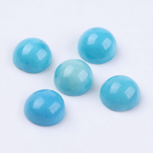 PandaHall Natural Howlite Cabochons, Dyed & Heated, Half Round, Deep Sky Blue, 5x2.5mm Howlite Half Round Blue
PandaHall Natural Howlite Cabochons, Dyed & Heated, Half Round, Deep Sky Blue, 5x2.5mm Howlite Half Round Blue