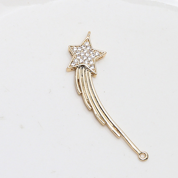 PandaHall Brass Micro Pave Clear Cubic Zirconia Connector Charms, Golden, Star, 44x13mm Brass+Cubic Zirconia Star Clear
PandaHall Brass Micro Pave Clear Cubic Zirconia Connector Charms, Golden, Star, 44x13mm Brass+Cubic Zirconia Star Clear