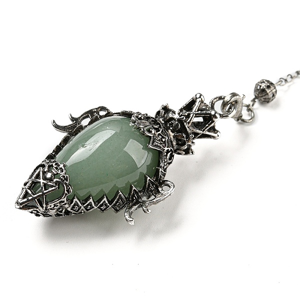 PandaHall Natural Green Aventurine Dowsing Pendulum Big Pendants, with Rack Plating Antique Silver Alloy Findings, Lead Free & Cadmium Free...
PandaHall Natural Green Aventurine Dowsing Pendulum Big Pendants, with Rack Plating Antique Silver Alloy Findings, Lead Free & Cadmium Free...
