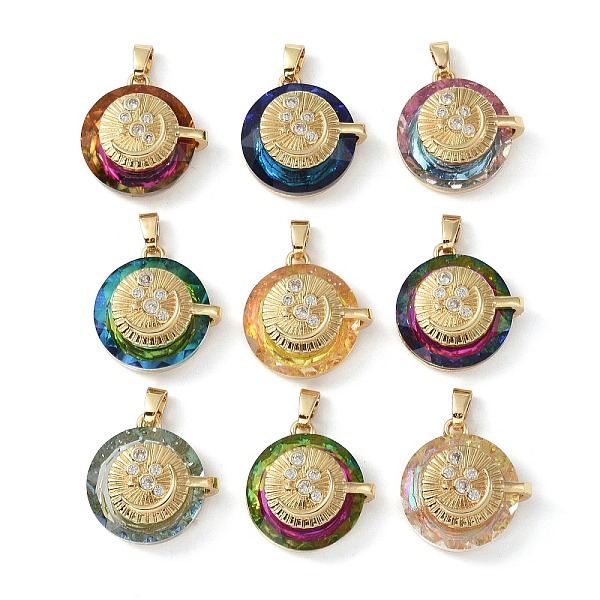 PandaHall Brass Micro Pave Cubic Zirconia with Glass Pendents, Long-Lasting Plated, Moon, Mixed Color, 23x22~22.5x10~10.5mm, Hole: 6X3mm..., Multicolor
PandaHall Brass Micro Pave Cubic Zirconia with Glass Pendents, Long-Lasting Plated, Moon, Mixed Color, 23x22~22.5x10~10.5mm, Hole: 6X3mm..., Multicolor