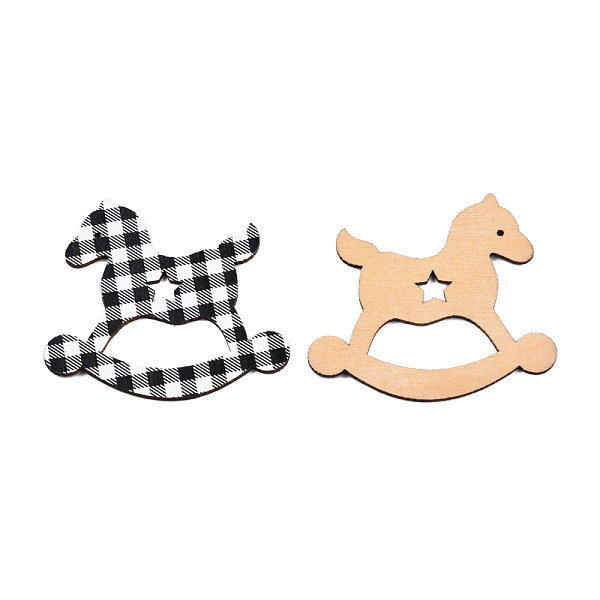 PandaHall Single-Sided Printed Wood Big Pendants, Rocking Horse Charm with Tartan Pattern, Black, 70x79x2.5mm, Hole: 2mm Wood Horse Black
PandaHall Single-Sided Printed Wood Big Pendants, Rocking Horse Charm with Tartan Pattern, Black, 70x79x2.5mm, Hole: 2mm Wood Horse Black
