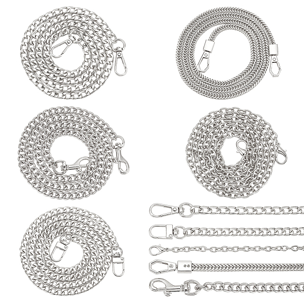PandaHall WADORN 5 Styles Iron Purse Chain Strap, 5pcs DIY Handbag Shoulder Crossbody Bag Chain, 39.84 Inch 39.37 Inch,Platinum Alloy
PandaHall WADORN 5 Styles Iron Purse Chain Strap, 5pcs DIY Handbag Shoulder Crossbody Bag Chain, 39.84 Inch 39.37 Inch,Platinum Alloy