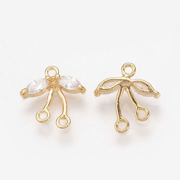 PandaHall Brass Cubic Zirconia Links, Chandelier Component Links, 3 Loop Connectors, Cherry, Nickel Free, Real 18K Gold Plated, 13x12x3mm...
PandaHall Brass Cubic Zirconia Links, Chandelier Component Links, 3 Loop Connectors, Cherry, Nickel Free, Real 18K Gold Plated, 13x12x3mm...