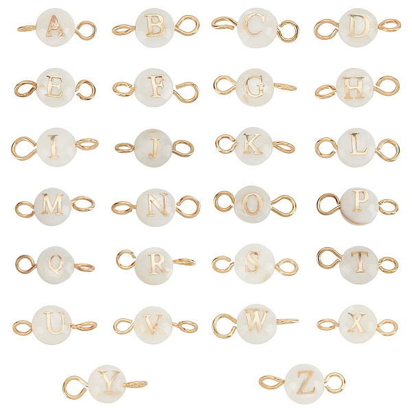 PandaHall 1 Set 26 Styles Natural Freshwater Shell Beads Connector Charms, with Golden Tone 304 Stainless Steel Double Loops, Flat Round...
PandaHall 1 Set 26 Styles Natural Freshwater Shell Beads Connector Charms, with Golden Tone 304 Stainless Steel Double Loops, Flat Round...