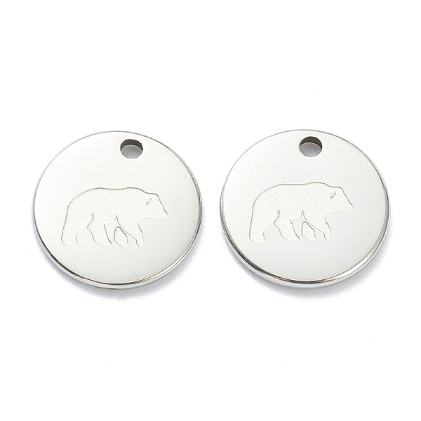 PandaHall 304 Stainless Steel Charms, Flat Round with Bear, Stainless Steel Color, 11.5x1mm, Hole: 1.5mm 304 Stainless Steel Flat Round
PandaHall 304 Stainless Steel Charms, Flat Round with Bear, Stainless Steel Color, 11.5x1mm, Hole: 1.5mm 304 Stainless Steel Flat Round