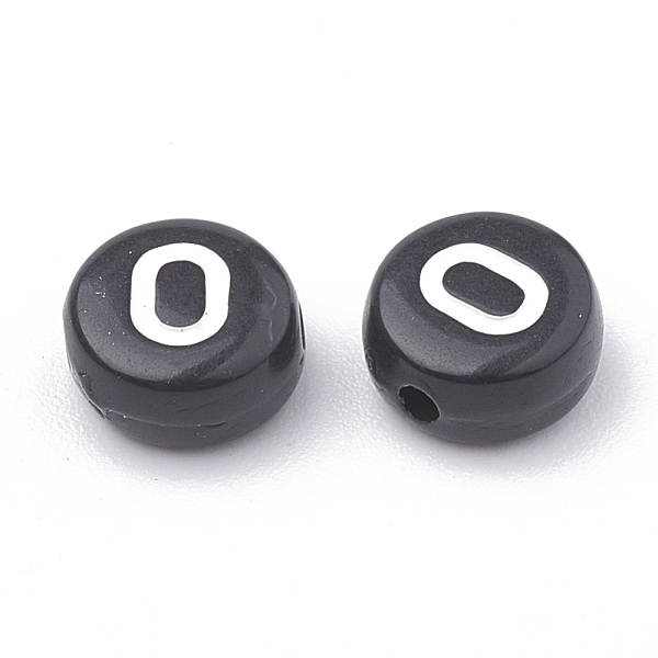 PandaHall Opaque Acrylic Beads, Horizontal Hole, Alphabet Style, Flat Round, Letter.O, 7x4mm, Hole: 1.5mm, about 370pcs/50g Acrylic Flat..., Black
PandaHall Opaque Acrylic Beads, Horizontal Hole, Alphabet Style, Flat Round, Letter.O, 7x4mm, Hole: 1.5mm, about 370pcs/50g Acrylic Flat..., Black