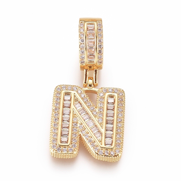 PandaHall Brass Micro Pave Cubic Zirconia Pendants, Letter, Clear, Golden, Letter.N, 19.5x16x3.5mm, Hole: 6.5x9mm Brass+Cubic Zirconia...
PandaHall Brass Micro Pave Cubic Zirconia Pendants, Letter, Clear, Golden, Letter.N, 19.5x16x3.5mm, Hole: 6.5x9mm Brass+Cubic Zirconia...