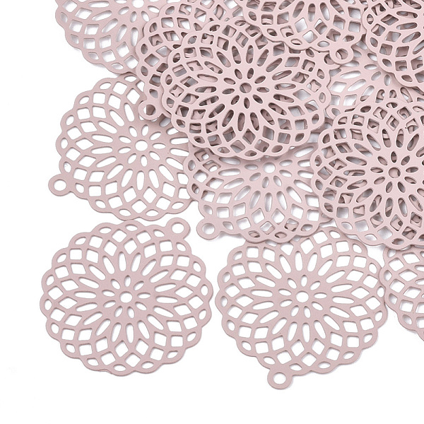 PandaHall 430 Stainless Steel Filigree Pendants, Spray Painted, Etched Metal Embellishments, Flower, Pink, 30x27x0.3mm, Hole: 1.8mm...
PandaHall 430 Stainless Steel Filigree Pendants, Spray Painted, Etched Metal Embellishments, Flower, Pink, 30x27x0.3mm, Hole: 1.8mm...