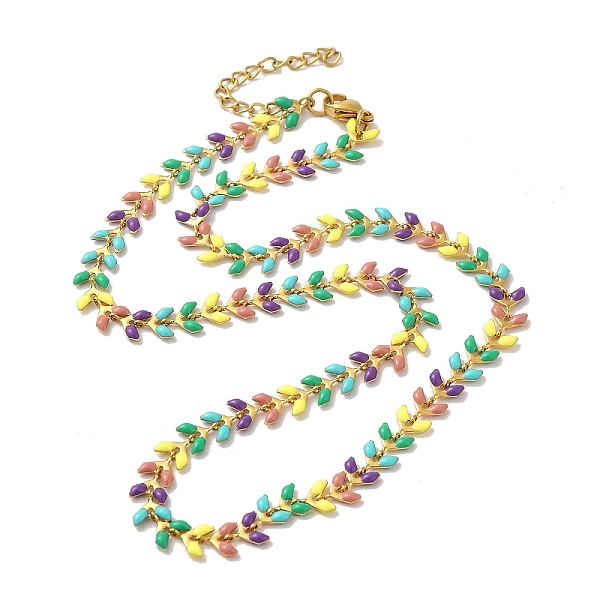 PandaHall 304 Stainless Steel Necklaces, Enamel Leaf Chain Necklaces, Golden, 15.67 inch(39.8cm) 304 Stainless Steel Leaf
PandaHall 304 Stainless Steel Necklaces, Enamel Leaf Chain Necklaces, Golden, 15.67 inch(39.8cm) 304 Stainless Steel Leaf