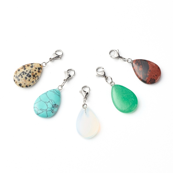 PandaHall Teardrop Natural & Synthetic Mixed Stone Pendants, with 304 Stainless Steel Lobster Claw Clasps and Jump Rings, Stainless Steel...
PandaHall Teardrop Natural & Synthetic Mixed Stone Pendants, with 304 Stainless Steel Lobster Claw Clasps and Jump Rings, Stainless Steel...