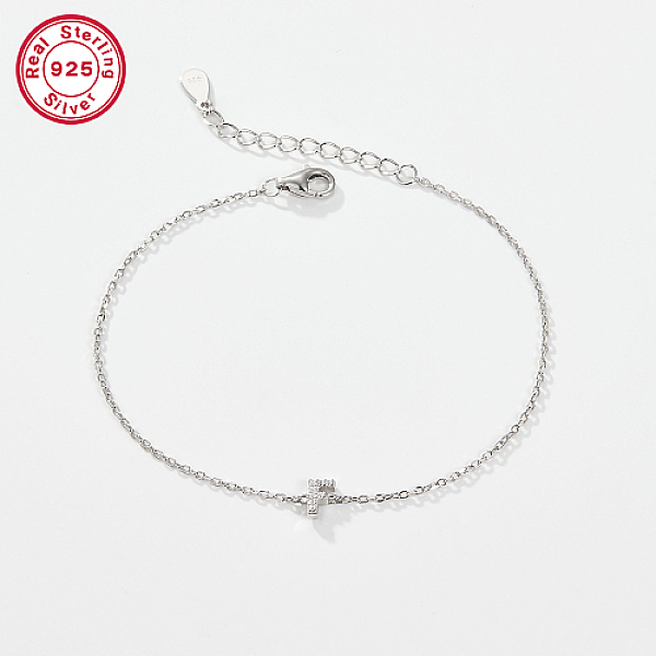 PandaHall Rhodium Plated 925 Sterling Silver Letter Cubic Zirconia Link Bracelets, Cable Chains Bracelets for Women, Letter F, 6-1/4 inch..., Clear
PandaHall Rhodium Plated 925 Sterling Silver Letter Cubic Zirconia Link Bracelets, Cable Chains Bracelets for Women, Letter F, 6-1/4 inch..., Clear