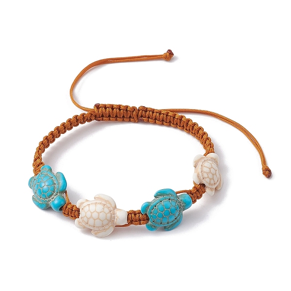 PandaHall Synthetic Turquoise Sea Turtle Braided Bead Bracelet, Nylon Adjustable Bracelet, Turquoise, Inner Diameter: 2-1/2~4-1/8 inch..., Green
PandaHall Synthetic Turquoise Sea Turtle Braided Bead Bracelet, Nylon Adjustable Bracelet, Turquoise, Inner Diameter: 2-1/2~4-1/8 inch..., Green