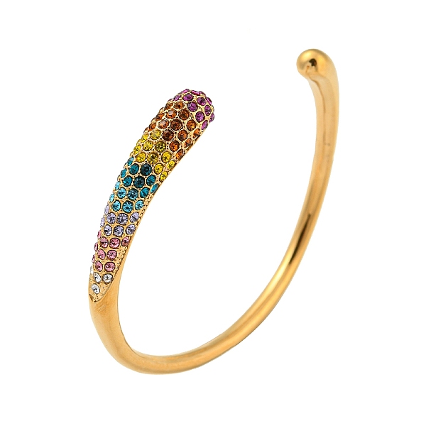 PandaHall 304 Stainless Steel Teardrop Cuff Bangle with Colorful Rhinestone, Golden, Inner Diameter: 2-1/2 inch(6.2cm) Rhinestone Teardrop
PandaHall 304 Stainless Steel Teardrop Cuff Bangle with Colorful Rhinestone, Golden, Inner Diameter: 2-1/2 inch(6.2cm) Rhinestone Teardrop