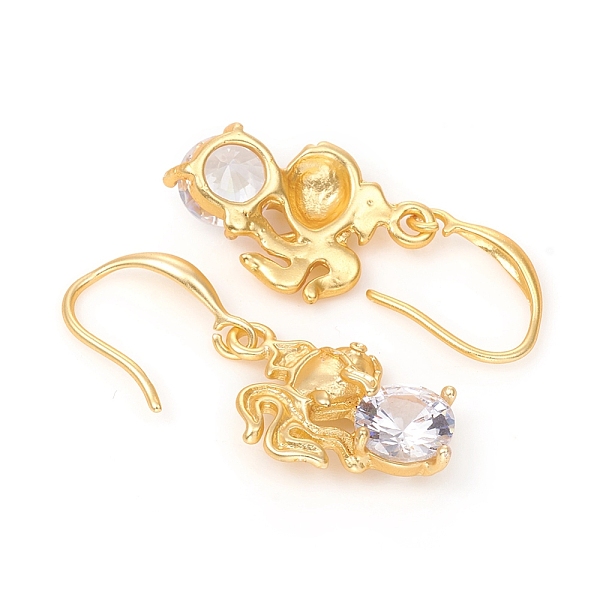 PandaHall Dangle Earring, with Clear Cubic Zirconia and Brass Findings, Goldfish, Golden, 36mm, Pin: 1mm Cubic Zirconia Clear
PandaHall Dangle Earring, with Clear Cubic Zirconia and Brass Findings, Goldfish, Golden, 36mm, Pin: 1mm Cubic Zirconia Clear