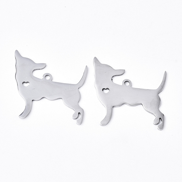 PandaHall 304 Stainless Steel Pendants, Silhouette Charms, Laser Cut, Dog, Stainless Steel Color, 29x30x1.5mm, Hole: 2mm 304 Stainless Steel...
PandaHall 304 Stainless Steel Pendants, Silhouette Charms, Laser Cut, Dog, Stainless Steel Color, 29x30x1.5mm, Hole: 2mm 304 Stainless Steel...