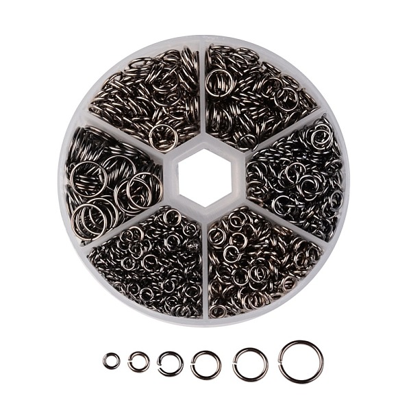 PandaHall 1 Box of Iron Jump Rings, Open Jump Rings, Gunmetal, 18~21 Gauge, 4~10x0.7~1mm, Inner Diameter: 2.6~8mm, about 1600pcs/box Iron
PandaHall 1 Box of Iron Jump Rings, Open Jump Rings, Gunmetal, 18~21 Gauge, 4~10x0.7~1mm, Inner Diameter: 2.6~8mm, about 1600pcs/box Iron