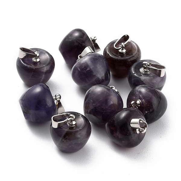 PandaHall Natural Amethyst Pendants, with Platinum Brass Loops, Apple, 14~15x14x14mm, Hole: 6x3mm Amethyst Fruit
PandaHall Natural Amethyst Pendants, with Platinum Brass Loops, Apple, 14~15x14x14mm, Hole: 6x3mm Amethyst Fruit