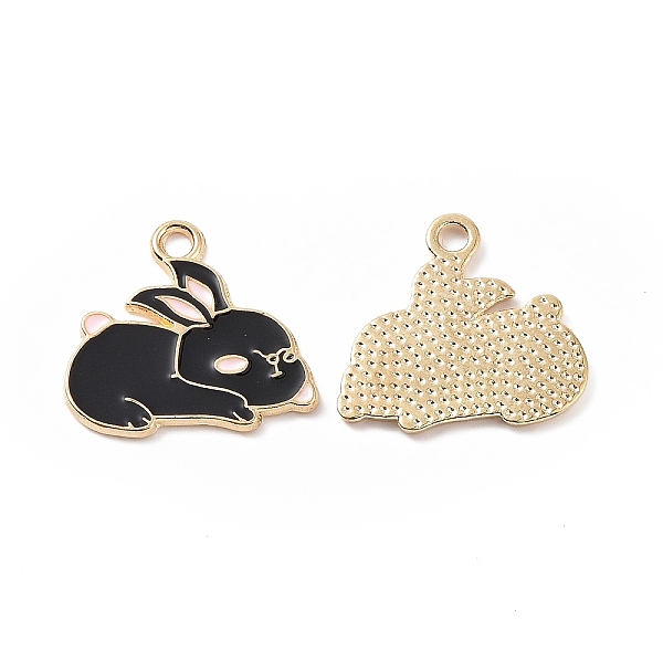 PandaHall Alloy Enamel Pendants, Rabbit Charm, Light Gold, Black, 17.5x18.5x1mm, Hole: 2mm Alloy+Enamel Rabbit Black
PandaHall Alloy Enamel Pendants, Rabbit Charm, Light Gold, Black, 17.5x18.5x1mm, Hole: 2mm Alloy+Enamel Rabbit Black