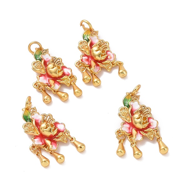 PandaHall Alloy Enamel Pendants, with Jump Ring, Flower with Teardrop Charm, Matte Gold Color, Colorful, 31mm, Hole: 4mm Alloy+Enamel Flower
PandaHall Alloy Enamel Pendants, with Jump Ring, Flower with Teardrop Charm, Matte Gold Color, Colorful, 31mm, Hole: 4mm Alloy+Enamel Flower