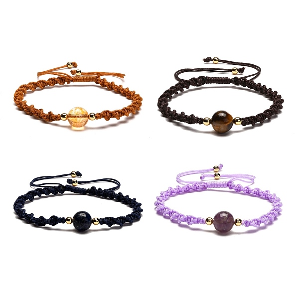 PandaHall Adjustable Round Natural Gemstone Beads Bracelets for Women or Men, Braided Nylon Cord Bracelets, Mixed Color, 2-3/8~4-1/4 inch..., Multicolor
PandaHall Adjustable Round Natural Gemstone Beads Bracelets for Women or Men, Braided Nylon Cord Bracelets, Mixed Color, 2-3/8~4-1/4 inch..., Multicolor