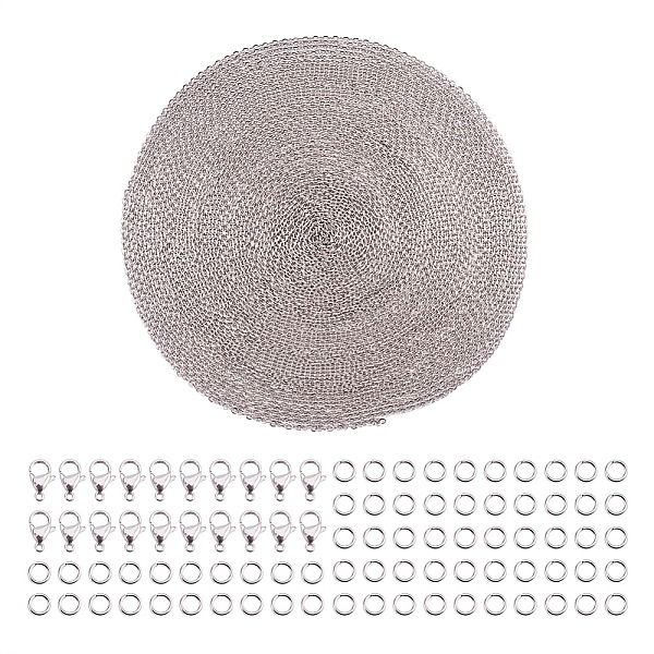 PandaHall 304 Stainless Steel Cable Chains, with 304 Stainless Steel Lobster Claw Clasps and 304 Stainless Steel Open Jump Rings...
PandaHall 304 Stainless Steel Cable Chains, with 304 Stainless Steel Lobster Claw Clasps and 304 Stainless Steel Open Jump Rings...
