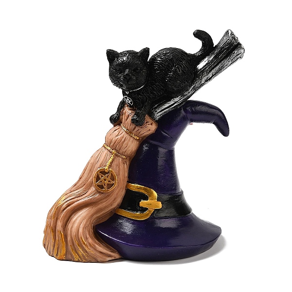 PandaHall Resin Bewitched Cat with Broom Figurine Ornament, for Halloween Party Home Desk Decoration, Black, 115x88x135mm Resin Cat Shape...
PandaHall Resin Bewitched Cat with Broom Figurine Ornament, for Halloween Party Home Desk Decoration, Black, 115x88x135mm Resin Cat Shape...