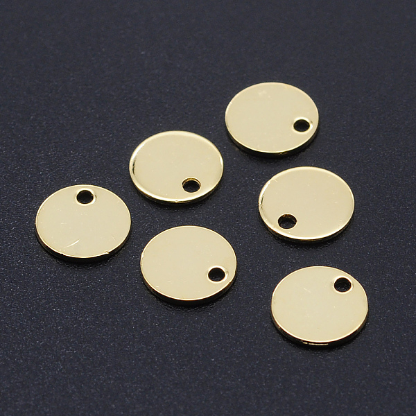 PandaHall 201 Stainless Steel Laser Cut Charms, Blank Stamping Tag, Flat Round, Golden, 8x1mm, Hole: 1.4mm 201 Stainless Steel Flat Round
PandaHall 201 Stainless Steel Laser Cut Charms, Blank Stamping Tag, Flat Round, Golden, 8x1mm, Hole: 1.4mm 201 Stainless Steel Flat Round