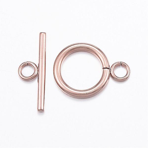 PandaHall Ion Plating(IP) 304 Stainless Steel Toggle Clasps, Rose Gold, Ring: 19x14x2mm, Hole: 3mm, Bar: 20x7x2mm, Hole: 3mm 304 Stainless...
PandaHall Ion Plating(IP) 304 Stainless Steel Toggle Clasps, Rose Gold, Ring: 19x14x2mm, Hole: 3mm, Bar: 20x7x2mm, Hole: 3mm 304 Stainless...
