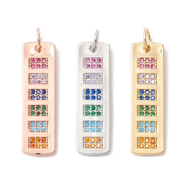 PandaHall Brass Micro Pave Colorful Cubic Zirconia Pendants, Cadmium Free & Lead Free, Rectangle, Mixed Color, 29x8.5x1.5mm, Hole: 4.4mm...
PandaHall Brass Micro Pave Colorful Cubic Zirconia Pendants, Cadmium Free & Lead Free, Rectangle, Mixed Color, 29x8.5x1.5mm, Hole: 4.4mm...