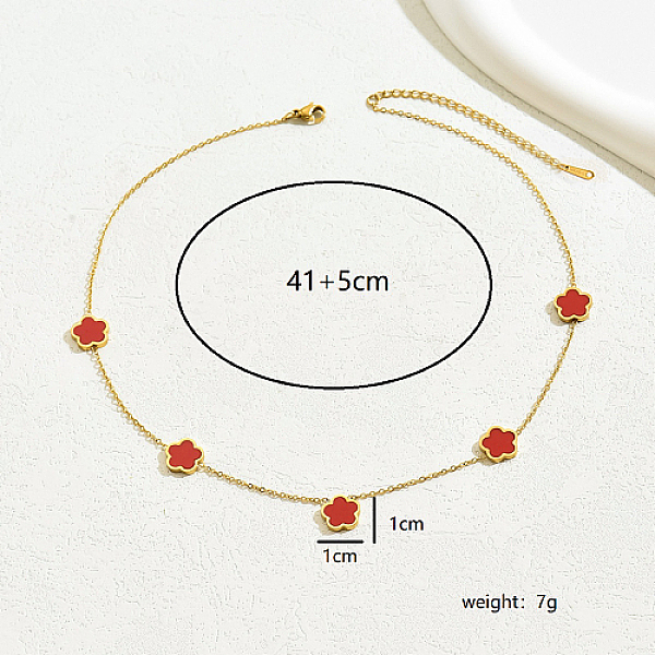 PandaHall Golden Stainless Steel Flower Pendant Necklace for Women, Red, 16.14 inch(41cm) Stainless Steel Red
PandaHall Golden Stainless Steel Flower Pendant Necklace for Women, Red, 16.14 inch(41cm) Stainless Steel Red
